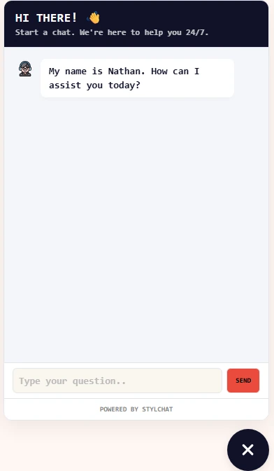 Widget without the custom CSS applied.